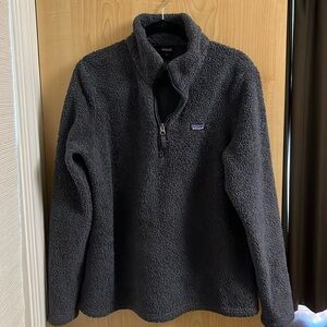 Patagonia Fleece Sherpa Pullover in Women’s XL Navy